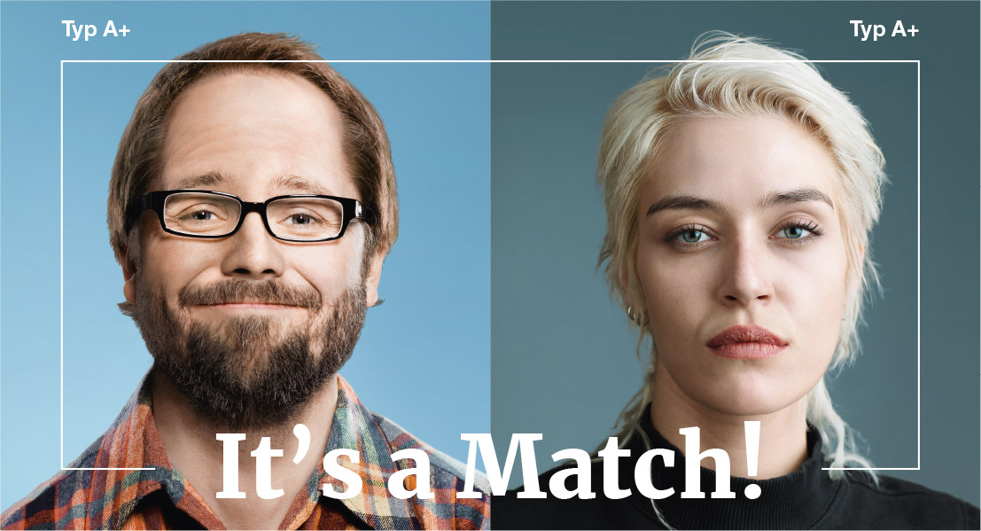 It's a match! Typ A+