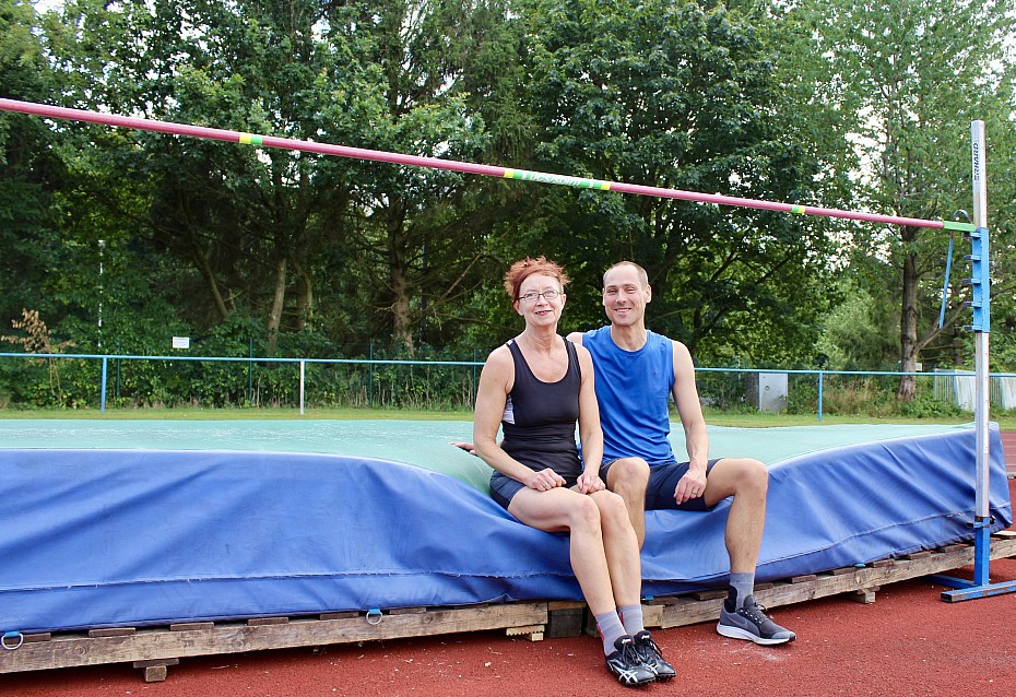 Gabriela und Kai Neuhaus während einer kurzen Trainingspause in Bad Bramstedt