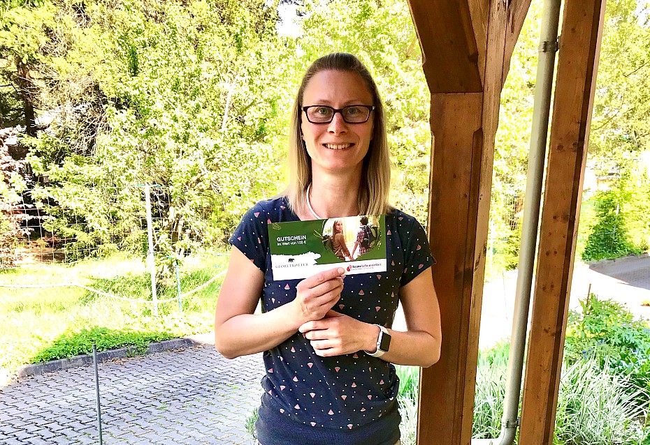 Gutschein-Gewinnerin Susan Nimtz leistete ihre Blutspende im Bereich Chemnitz