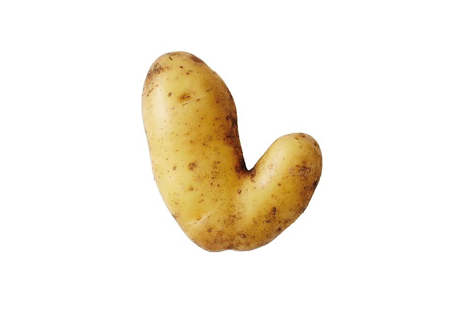 Herzförmige Kartoffel