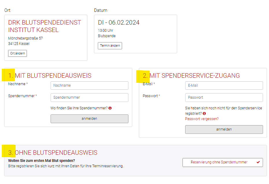 Terminreservierung: 3 Möglichkeiten