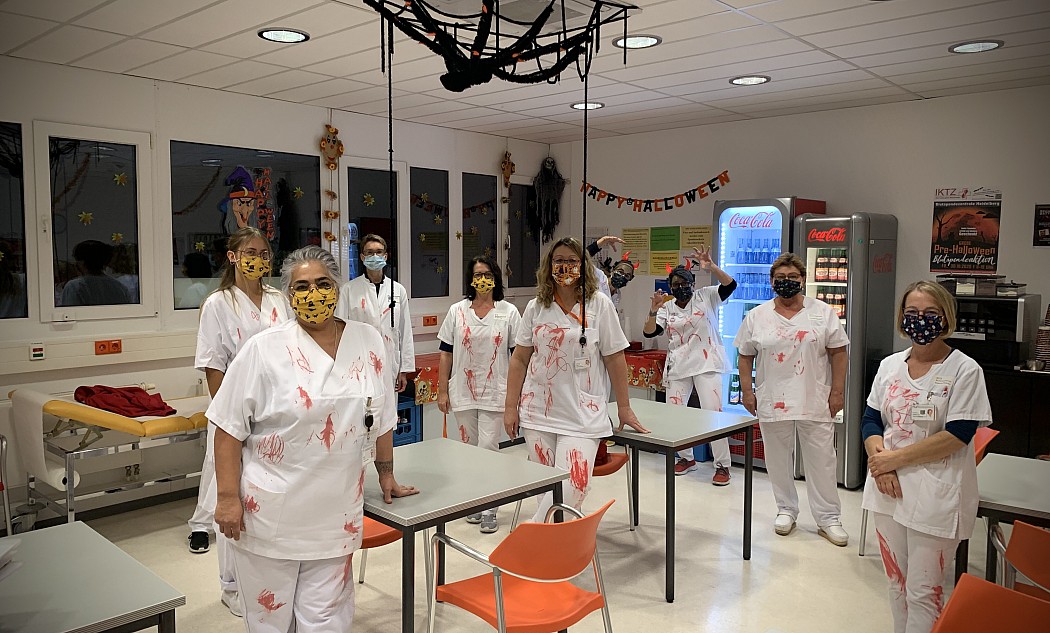 Halloween Blutspende im Institut Heidelberg
