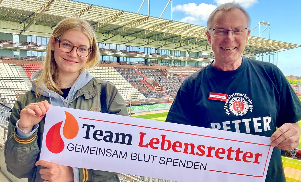 DRk Blutspende Stadion Fußball Blutspender FC St. Pauli Hamburg