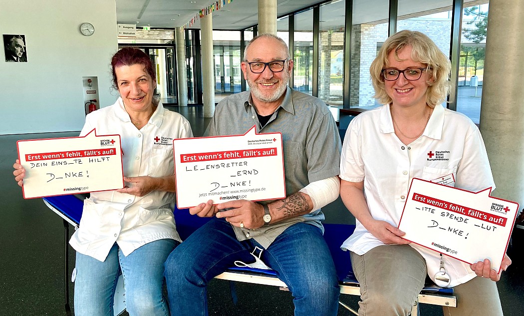 #missingtype Gruppe mit Blutspender erst wenn's fehlt fällt's auf