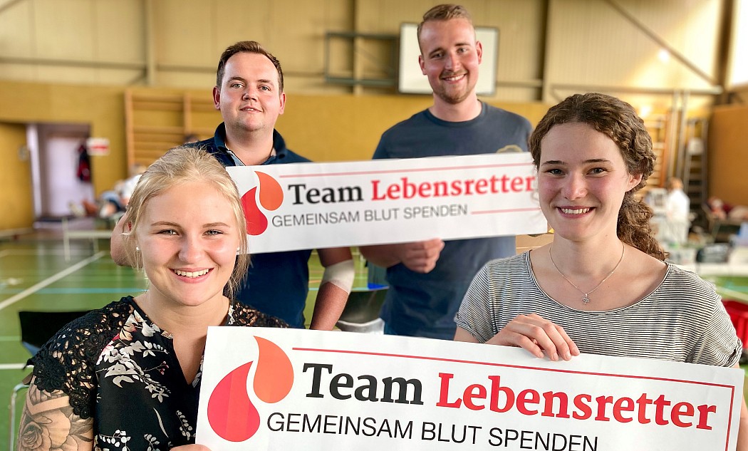 Team Lebensretter bei Blutspende mit der Landjugend