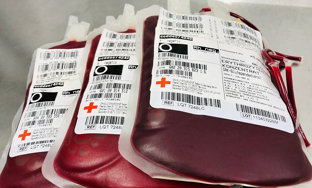 Erythrozytenkonzentrate - Blutbeutel