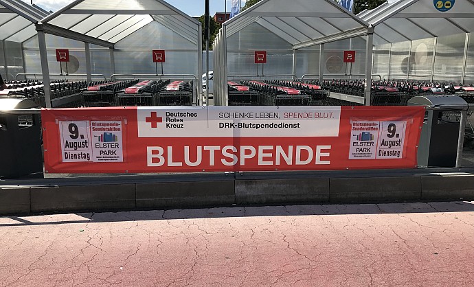 Blutspende im Elster Park Plauen am 09.08.2022