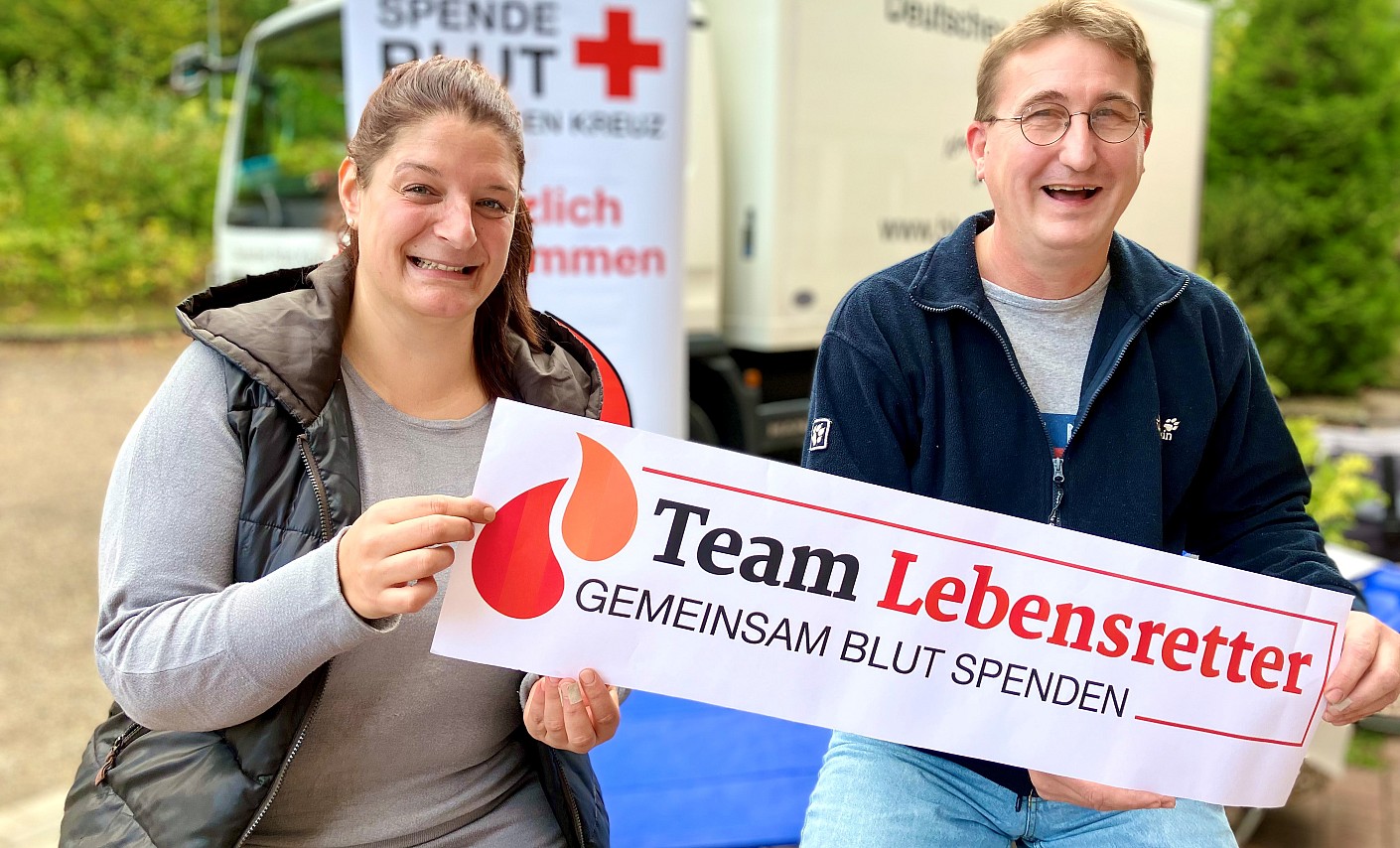 Team Lebensretter in Malente mit DRK-Blutspender Michael Leusch