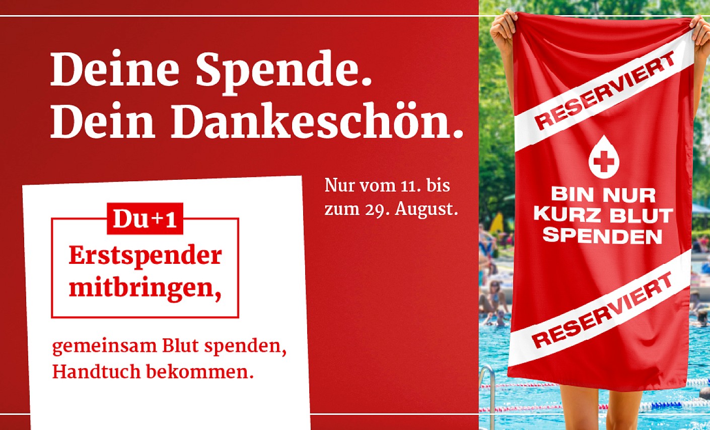Badehandtuch im DRK-Design