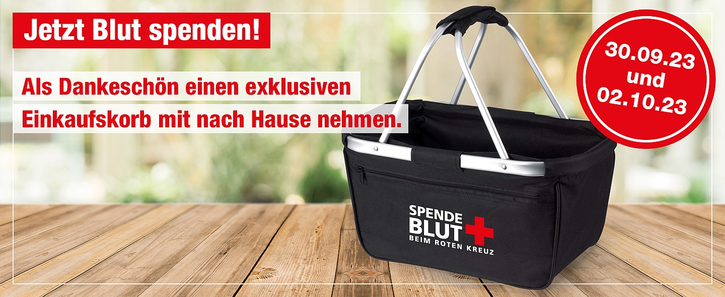 Einkaufskorb Blutspende