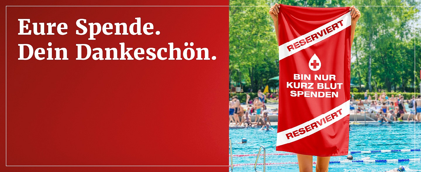 Badehandtuch zur Blutspende