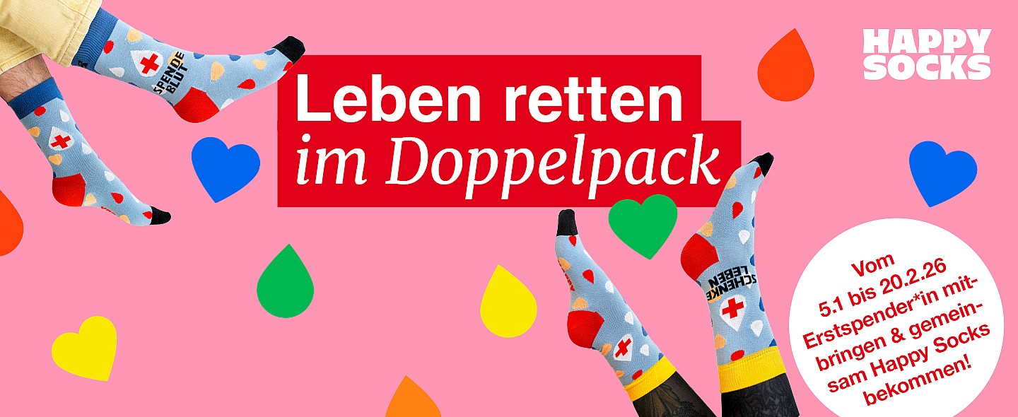 Happy Socks Gewinnspielaktion für Spender und Erstspender