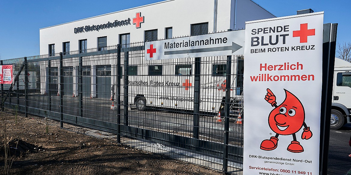 Das DRK-Logistikzentrum in Großbeeren