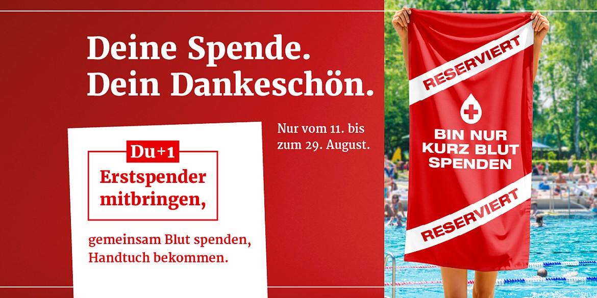 Badehandtuch im DRK-Design