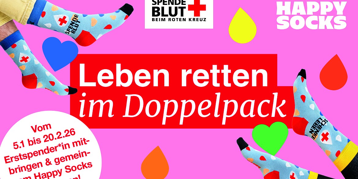 Leben retten im Doppelpack - Happy Socks x DRK