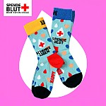 Leben retten im Doppelpack - Grafik DRK x Happy Socks