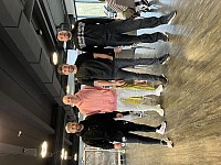 Vier aktive Spieler der Profimannschaft besuchten ebenfalls den DRK-Blutspendetermin in der VIP-Lounge des Stadions am Bieberer Berg, v.l.n.r.: Sascha Korb, Ron Berlinski, Johannes Brinkies und Maximilian Rossmann. ©DRK-Blutspendedienst Baden-Württemberg – Hessen / Kickers Offenbach 