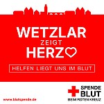 Grafik Pop-up-Blutspende Wetzlar - Wetzlar zeigt Herz