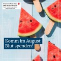 Komm im August Blut spenden