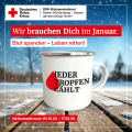 Emailletasse jeder Tropfen zählt