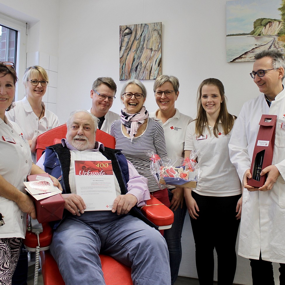 Das DRK-Team verabschiedet Wilfried Wolter 