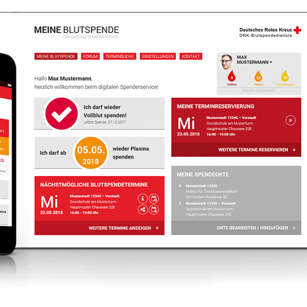 digitaler Spenderservice