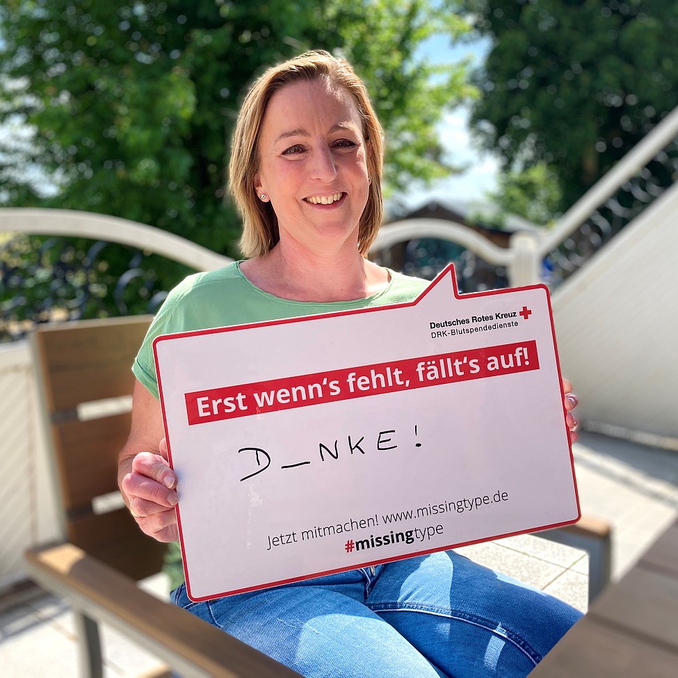 Jana Lenz hat überlebt. Ihr Dank gilt auch allen BlutspenderInnen. #missingtype: J_n_   s_gt   D_NKE