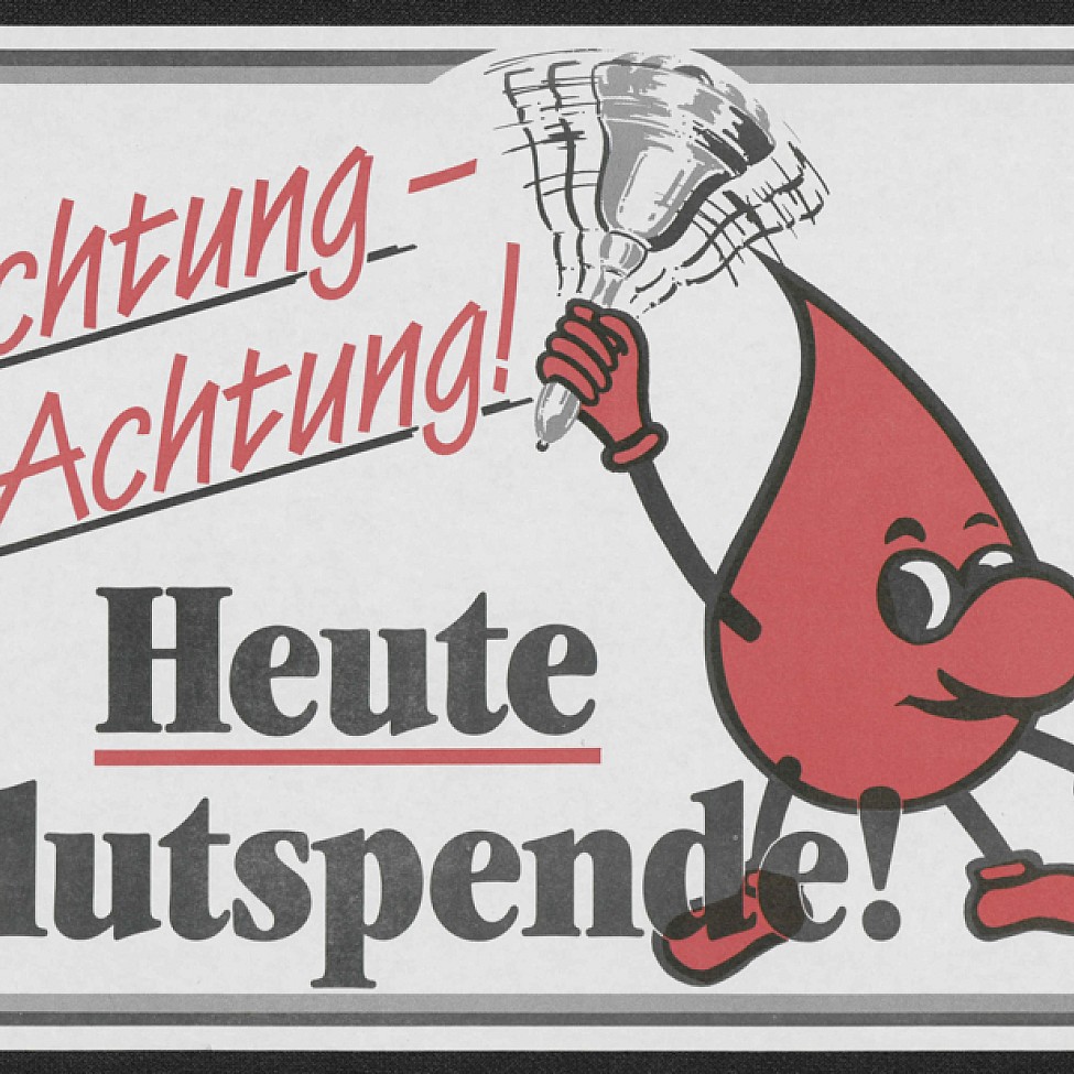 Historisches Plakat zur Blutspende