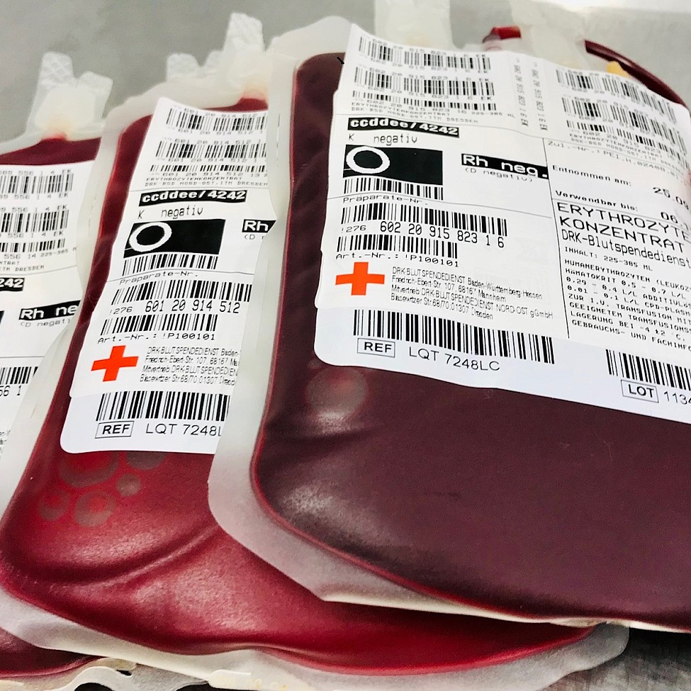 Erythrozytenkonzentrate - Blutbeutel